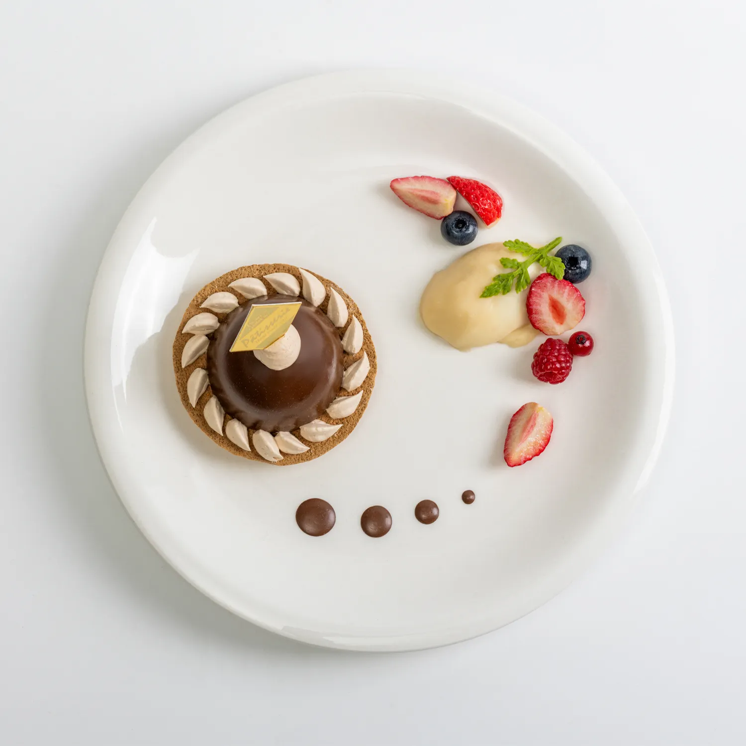 巧克力法式盤飾甜點模型 2