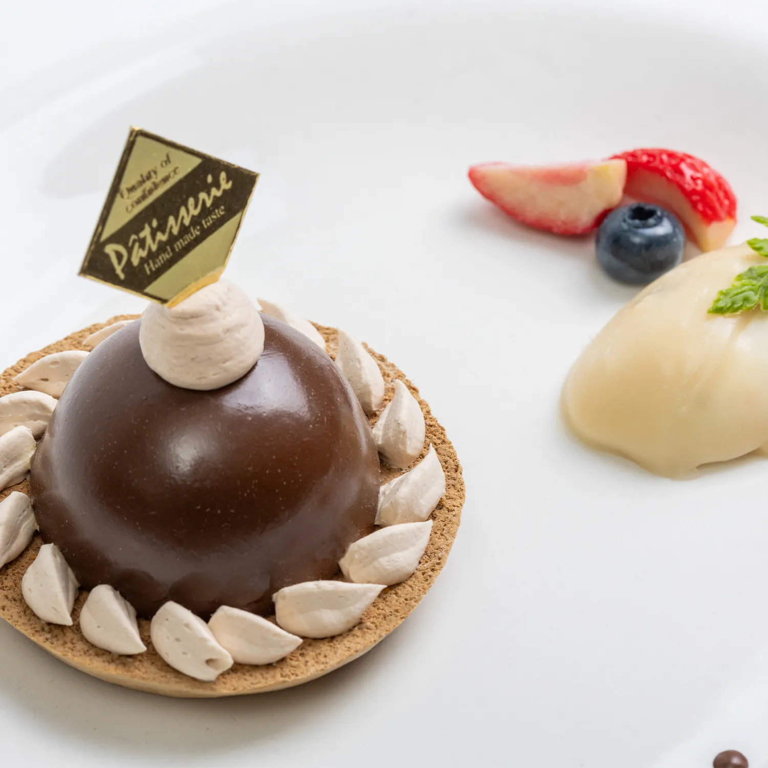 巧克力法式盤飾甜點模型 3