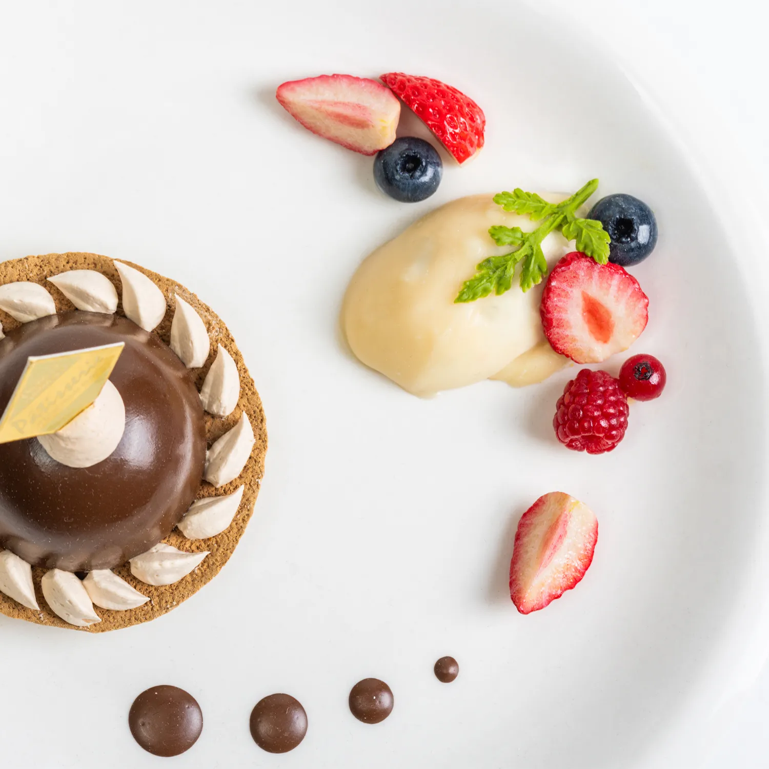 巧克力法式盤飾甜點模型 5